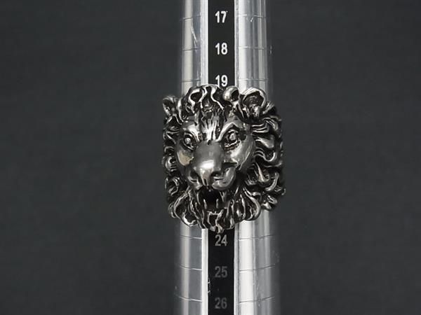 Gucci Lion Head Silver Ring — view 3