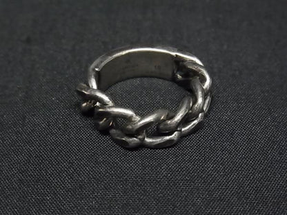 Gucci Golmet Chain Ring Silver Black — view 2