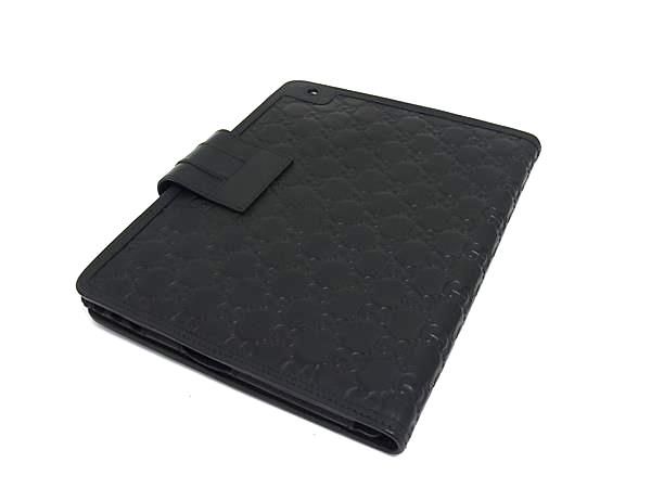 Gucci Guccissima Sherry Line Leather iPad Case Tablet Black — view 2