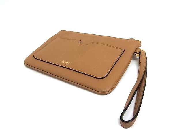 Versace Medusa Leather Clutch Multi Pouch Brown — view 2