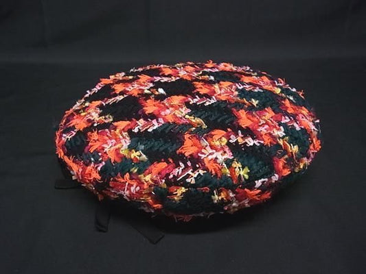 Gucci GG Marmont Wool Nylon Beret M 57 cm Orange