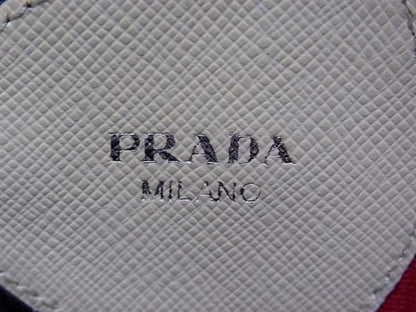 Prada Canvas Saffiano Leather Strap Back Shoulder Ivory — view 4