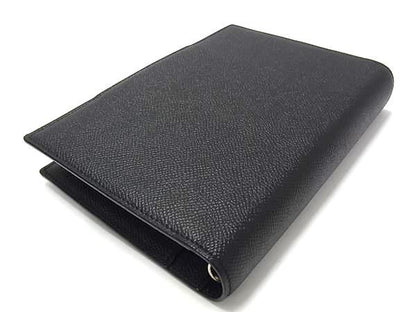 Bvlgari Leather 6 Hole Notebook Cover Schedule Book a Dos Address Black Agenda — view 2