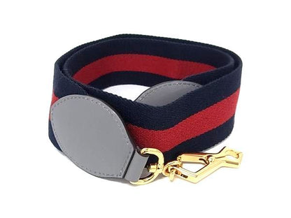 Gucci Nymphaea Sherry Line Canvas Bag Shoulder Strap Belt Navy