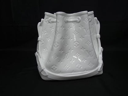 Louis Vuitton Monogram Vase Porcelain Object Interior White