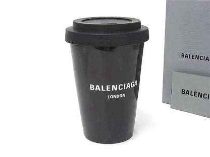 Balenciaga Cities London Tumbler Cup Tableware Black White