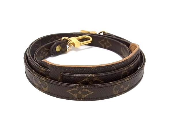 Louis Vuitton Monogram Bag Shoulder Strap Belt Crossbody Brown