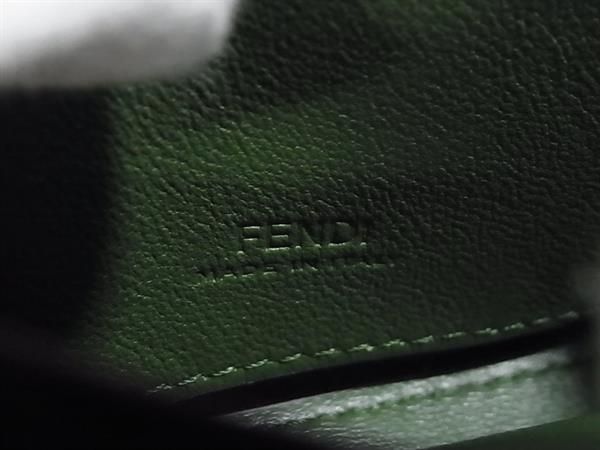 Fendi Nano Bucket Nylon 2-Way Handbag Maxi Handle Charm Green Pink — view 6