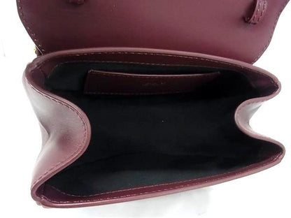 Versace Virtus Leather 2-Way Shoulder Bag Bordeaux — view 5