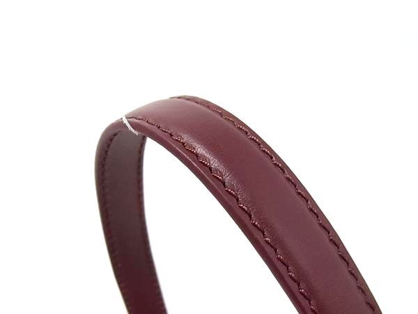 Versace Virtus Leather 2-Way Handbag Shoulder Bordeaux — view 2