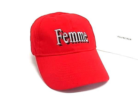 Balenciaga Cotton 100% Baseball Cap L 58 Red
