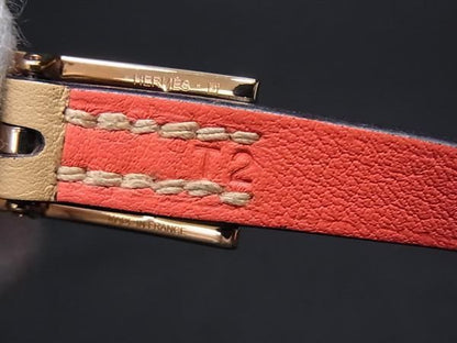 Hermes Hapi 3 Leather Gold Bracelet Beige — view 5