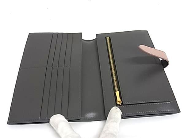Celine Large Strap Wallet Leather Bifold Coin Purse Gray — view 3