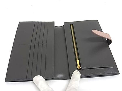 Celine Large Strap Wallet Leather Bifold Coin Purse Gray — view 3