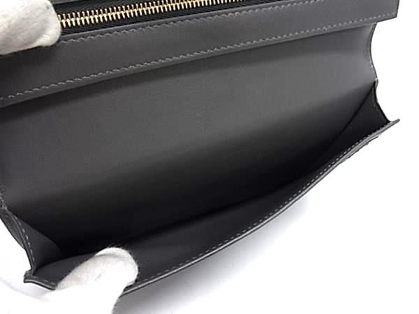 Celine Large Strap Wallet Leather Bifold Coin Purse Gray — view 4