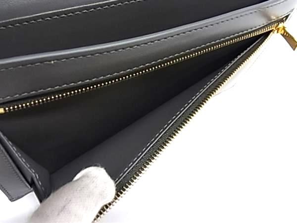 Celine Large Strap Wallet Leather Bifold Coin Purse Gray — view 5