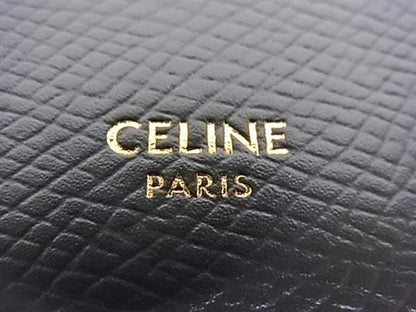 Celine Large Strap Wallet Leather Bifold Coin Purse Gray — view 6