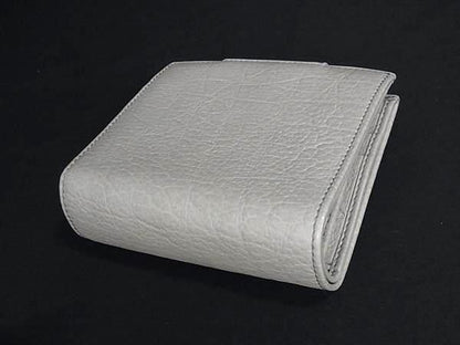Bvlgari Collezione Leather Bifold Wallet Coin Purse Bill Holder Gray — view 2