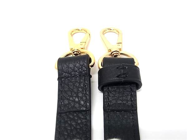 Louis Vuitton Leather Bag Crossbody Shoulder Strap Black — view 3