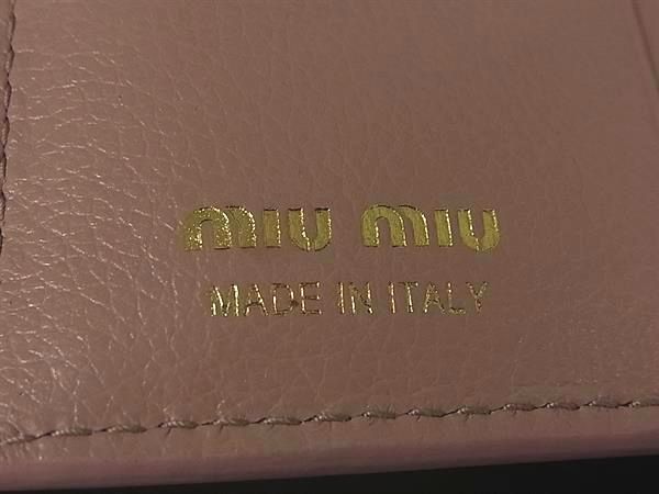 Miu Miu Leather Flower Bifold Wallet Billfold Coin Purse Pink Multicolor — view 6