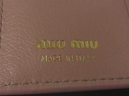 Miu Miu Leather Flower Bifold Wallet Billfold Coin Purse Pink Multicolor — view 6