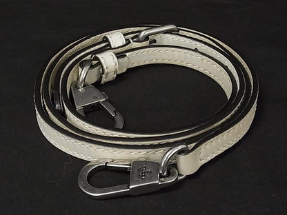 Gucci Leather Bag Shoulder Strap Belt Crossbody Ivory