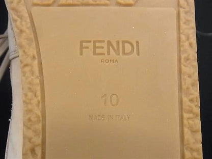 Fendi O-rock Suede Tassel Loafers 10 Shoes Beige — view 5
