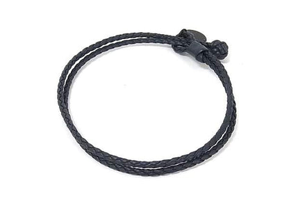 Bottega Veneta Intrecciato Leather Bracelet Navy — view 2