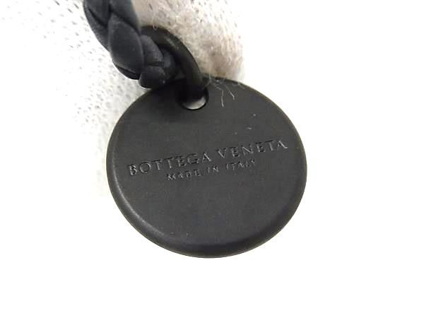 Bottega Veneta Intrecciato Leather Bracelet Navy — view 4