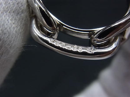 Hermes Chaine D'ancre Lucade Legato Scarf Ring Closure Silver — view 3