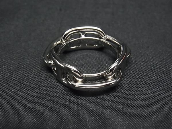 Hermes Chaine D'ancre Lucade Legato Scarf Ring Closure Silver — view 2