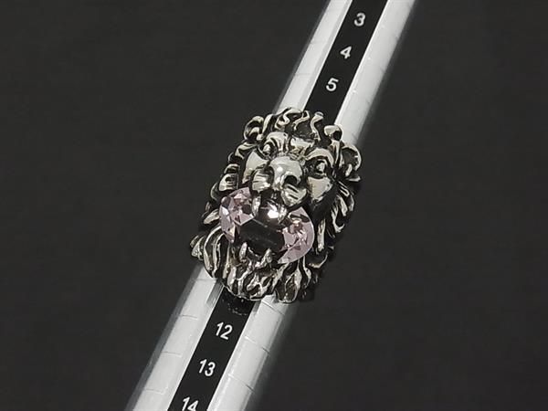 Gucci Lion Head Silver Ring — view 3