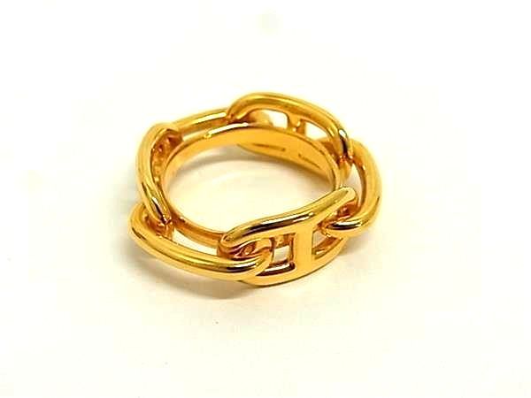 Hermes Chaine D'ancre Lucade Legato Scarf Ring Closure Gold