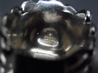 Gucci Lion Head Silver Aurora Ring — view 4