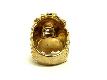 Gucci Lion Head Shishi S Gold Red Ring — view 2