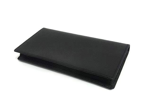 Bvlgari Leather Bifold Wallet Bill Holder Card Black — view 2
