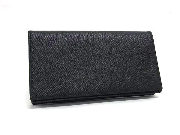 Bvlgari Leather Bifold Wallet Bill Holder Card Black