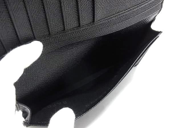 Bvlgari Leather Bifold Wallet Bill Holder Card Black — view 4