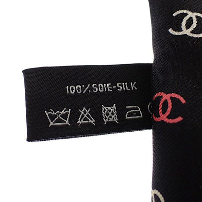 Chanel Slim Bandeau Scarf Silk Black Multicolor — view 6