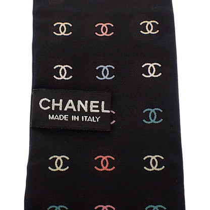 Chanel Slim Bandeau Scarf Silk Black Multicolor — view 5