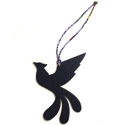 Hermes Petit Charm Phoenix Bag Key Holder Purple Navy