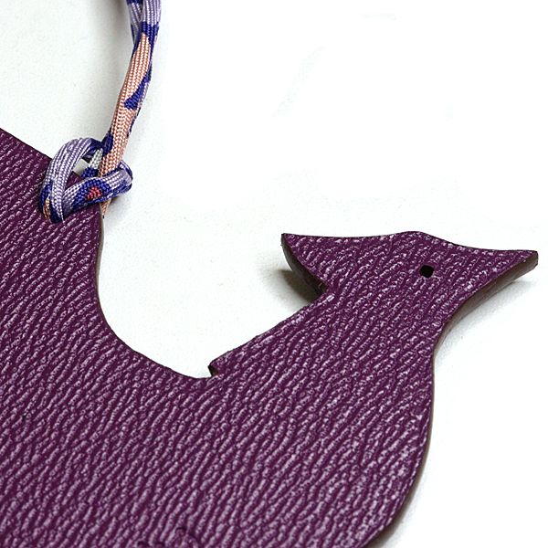 Hermes Petit Charm Phoenix Bag Key Holder Purple Navy — view 4