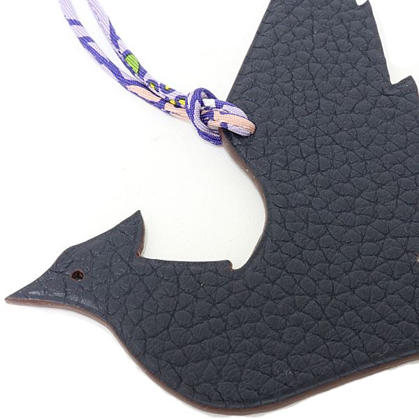 Hermes Petit Charm Phoenix Bag Key Holder Purple Navy — view 3
