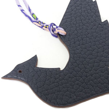 Hermes Petit Charm Phoenix Bag Key Holder Purple Navy — view 3