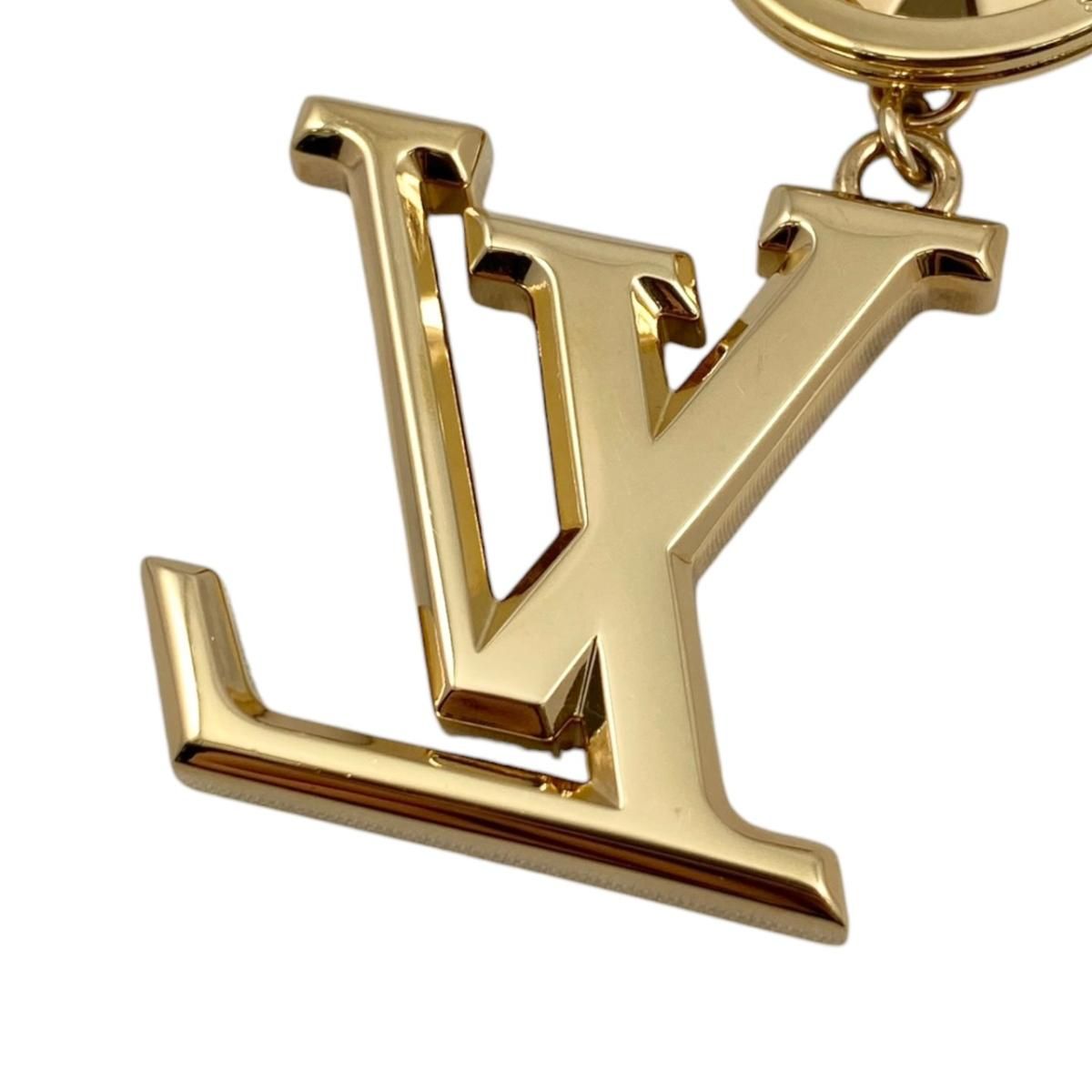 Louis Vuitton Bag Charm Key Holder LV Facet Logo Gold — view 6
