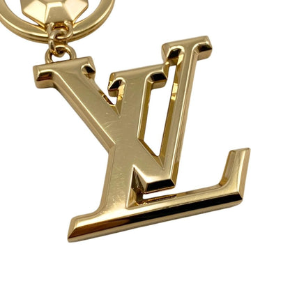 Louis Vuitton Bag Charm Key Holder LV Facet Logo Gold — view 3