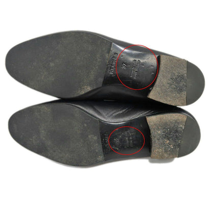 Hermes Moccasins Royale 37 Black Leather Gold Shoes — view 7