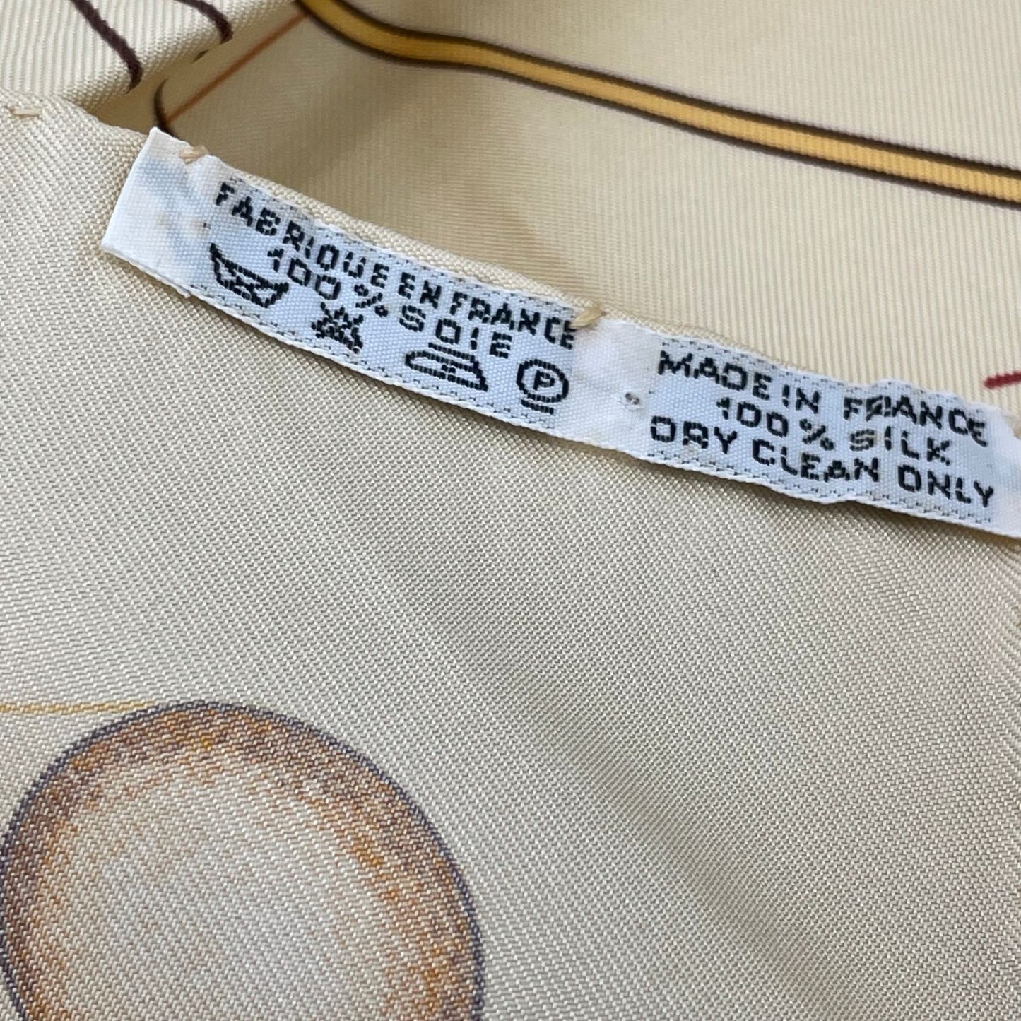 Hermes Scarf Carre 90 Music Played by Spheres la Musique Des Yellow Silk — view 6