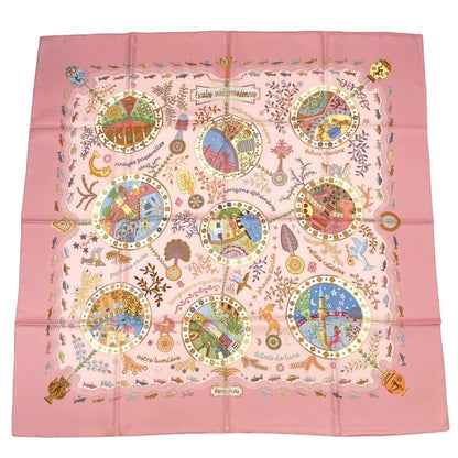 Hermes Carre 90 Escales Mediterraneennes Mediterranean Port Town Scarf Silk