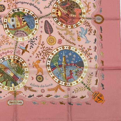 Hermes Carre 90 Escales Mediterraneennes Mediterranean Port Town Scarf Silk — view 3